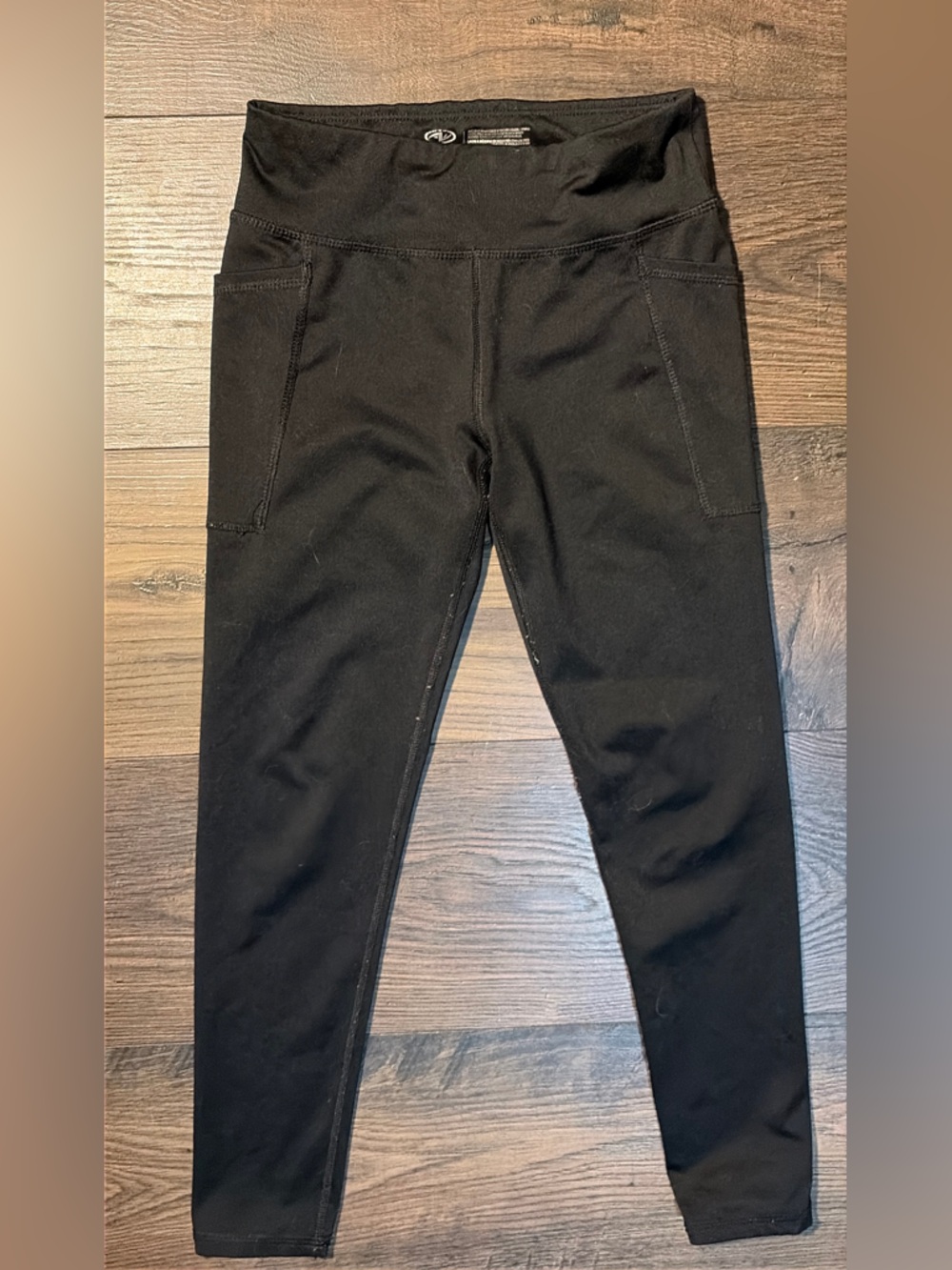 Athletic Works Black Kids Leggings with Side Pockets